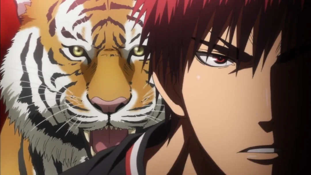 Kagami and Aomine clashing with Wild Instincts active